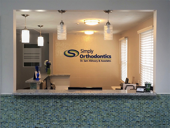 Simply Orthodontics Holliston reception desk